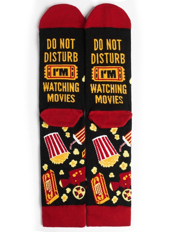 Lavley Do Not Disturb I'm Watching Movies Socks - Funny Gift for Movie Lovers and Film Buffs - Unisex for Men, Women, & Teens - Image 3